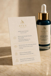 Aven Advance precautions card